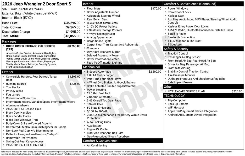 2026 Jeep Wrangler Sport S