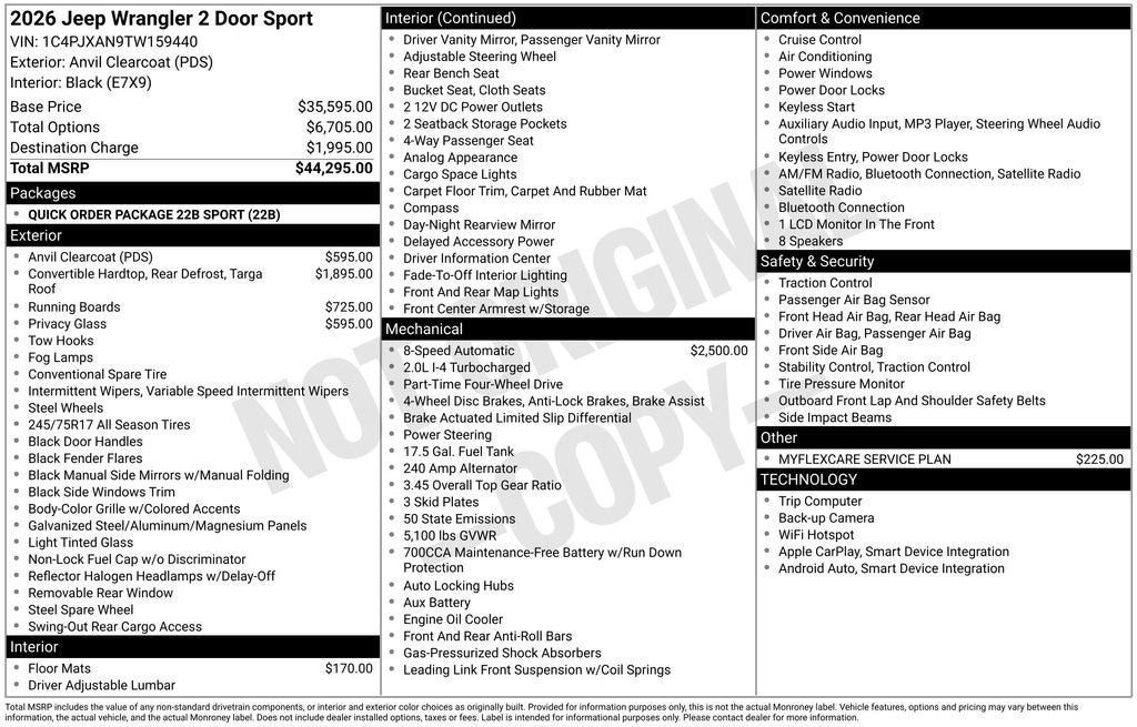 2026 Jeep Wrangler Sport