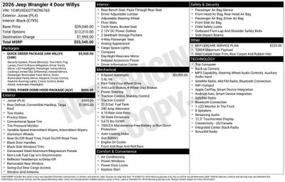 2026 Jeep Wrangler Willys
