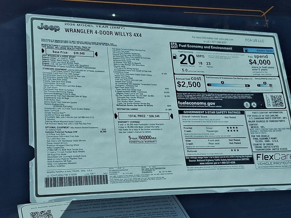 2026 Jeep Wrangler Willys