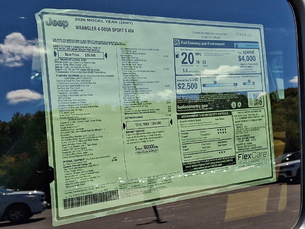 2026 Jeep Wrangler Sport S