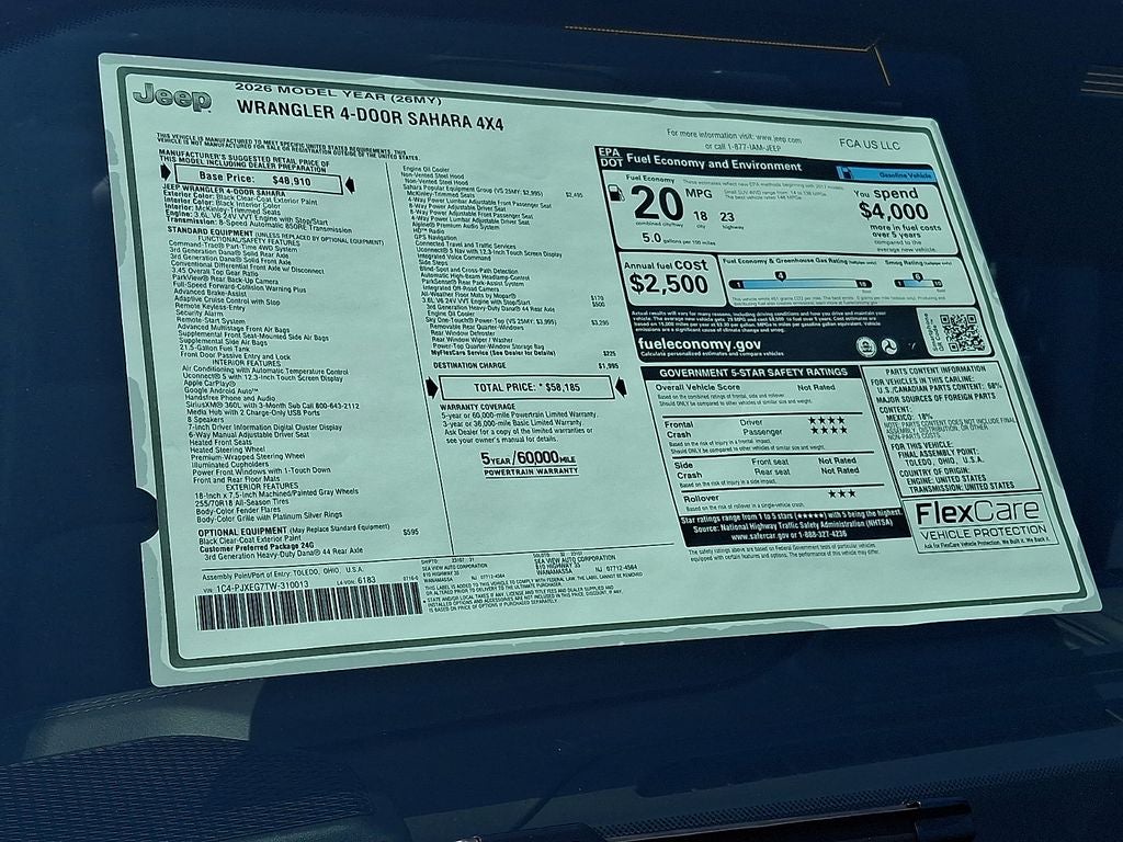 2026 Jeep Wrangler Sahara