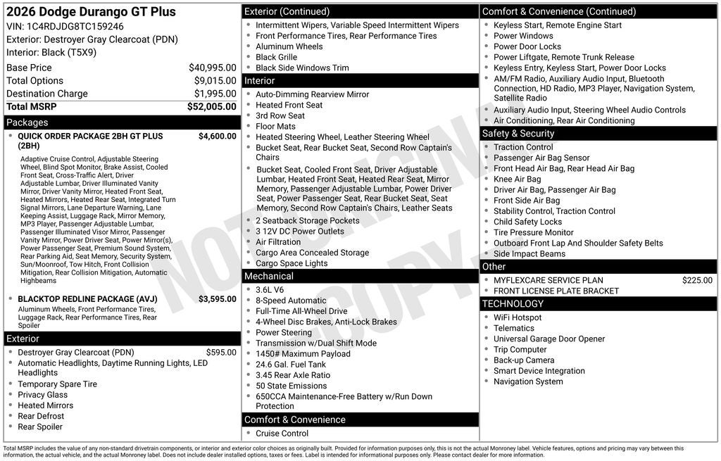 2026 Dodge Durango GT Plus