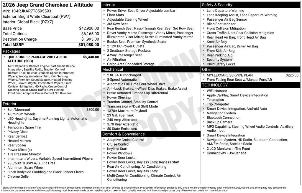 2026 Jeep Grand Cherokee L Altitude