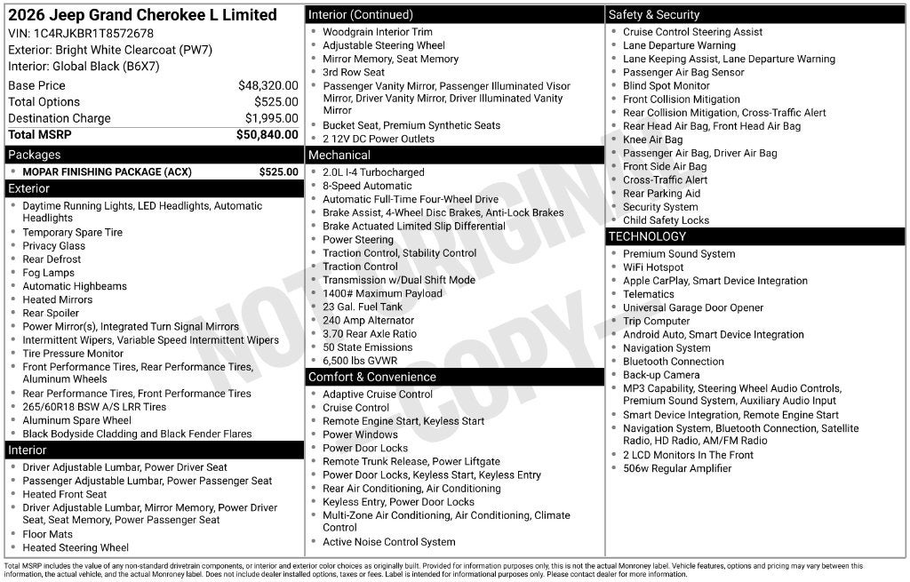2026 Jeep Grand Cherokee L Limited