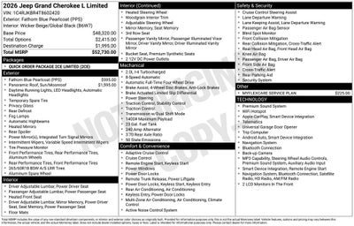 2026 Jeep Grand Cherokee L Limited