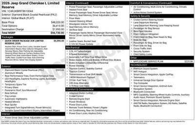 2026 Jeep Grand Cherokee L Limited Reserve