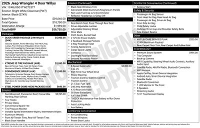 2026 Jeep Wrangler Willys