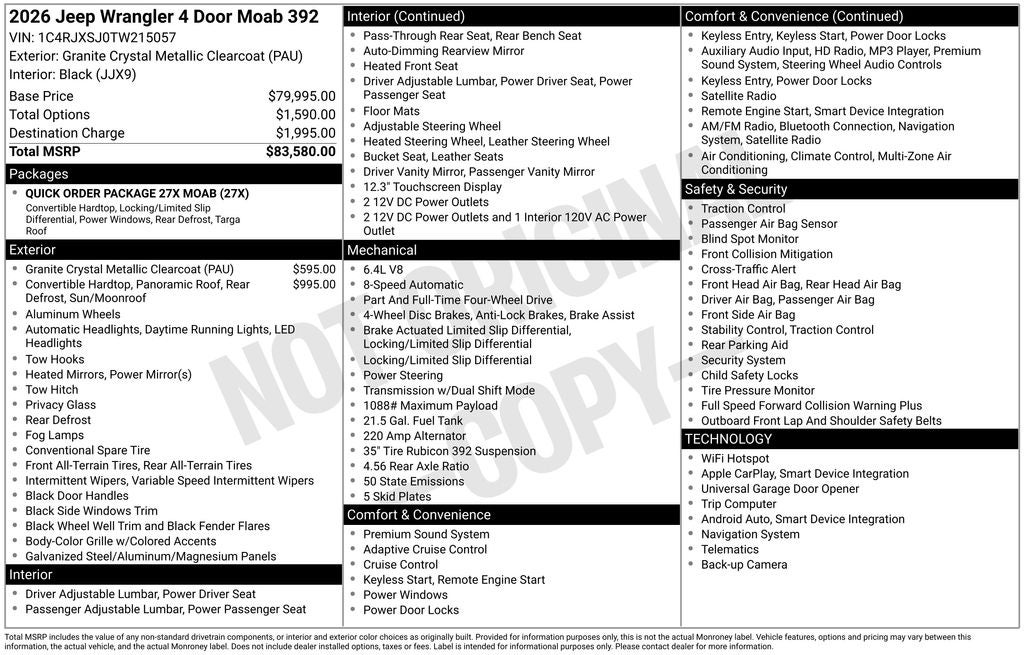 2026 Jeep Wrangler Moab 392