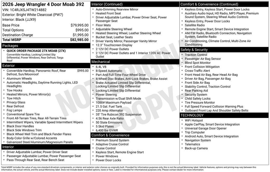 2026 Jeep Wrangler Moab 392