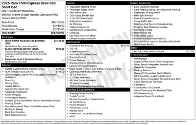 2026 RAM 1500 Express