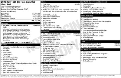2026 RAM 1500 Big Horn/Lone Star