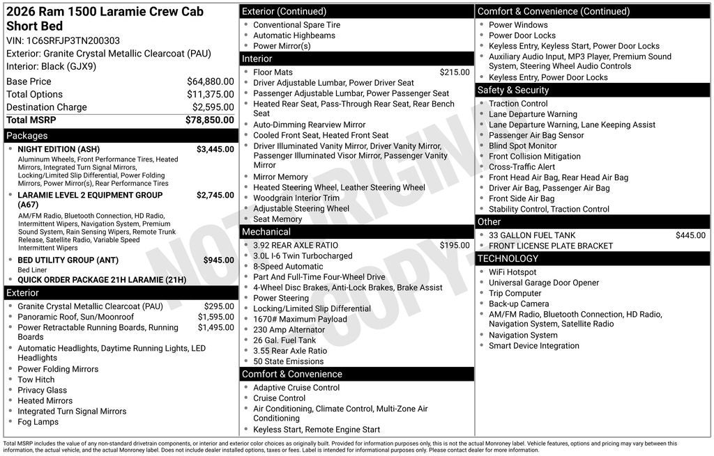 2026 RAM 1500 Laramie