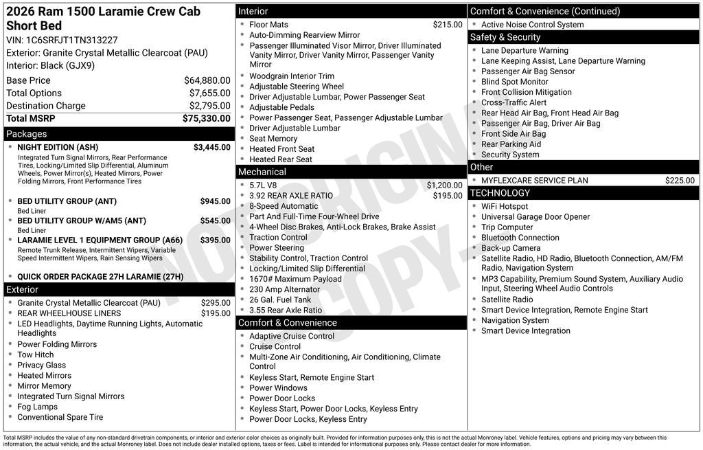2026 RAM 1500 Laramie