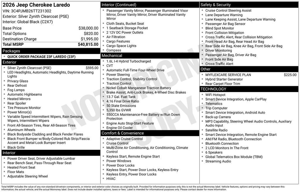 2026 Jeep Cherokee Laredo