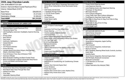 2026 Jeep Cherokee Laredo