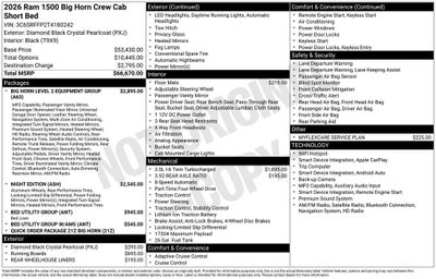 2026 RAM 1500 Big Horn/Lone Star
